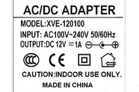 電源適配器adapter標簽